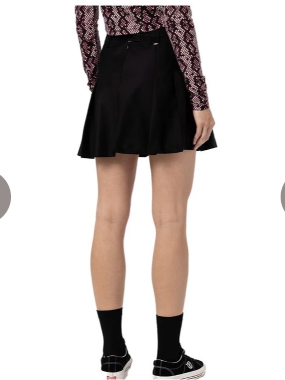 Dickies Black Pleated Skirt with Logo - Picture 2 of 11